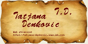 Tatjana Denković vizit kartica